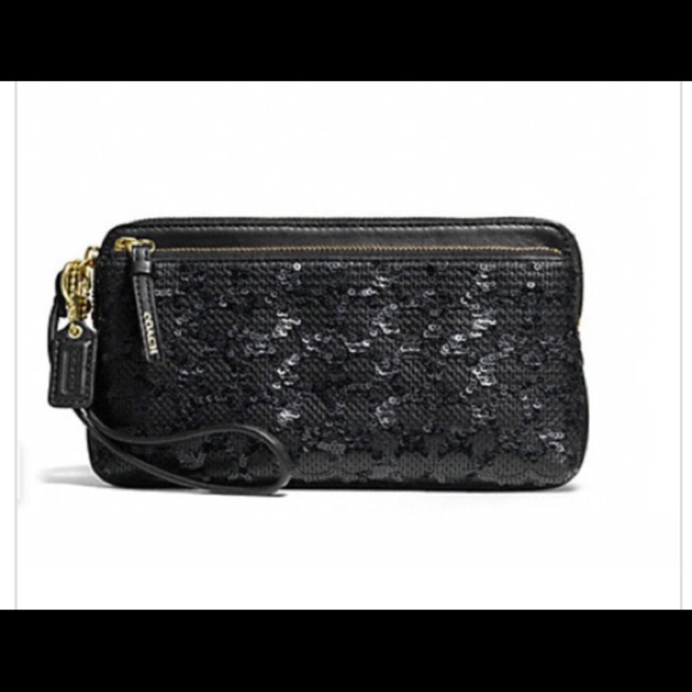 💕Coach Black Sequined Wrislet💕